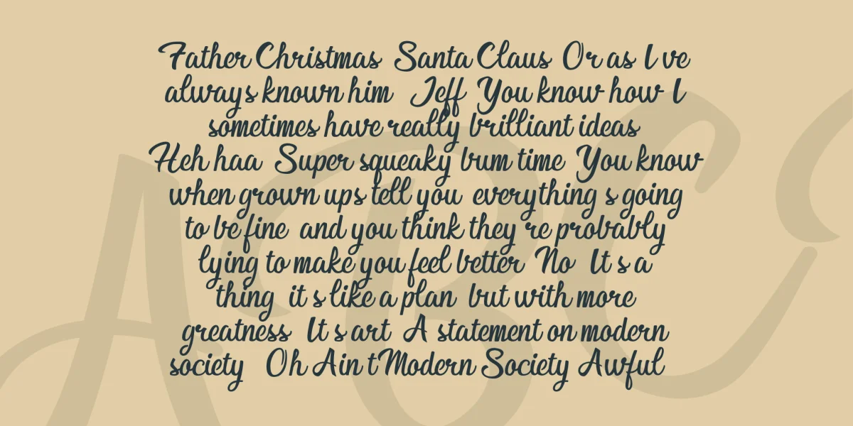 Afternoon in Stereo Personal Us Font preview 3