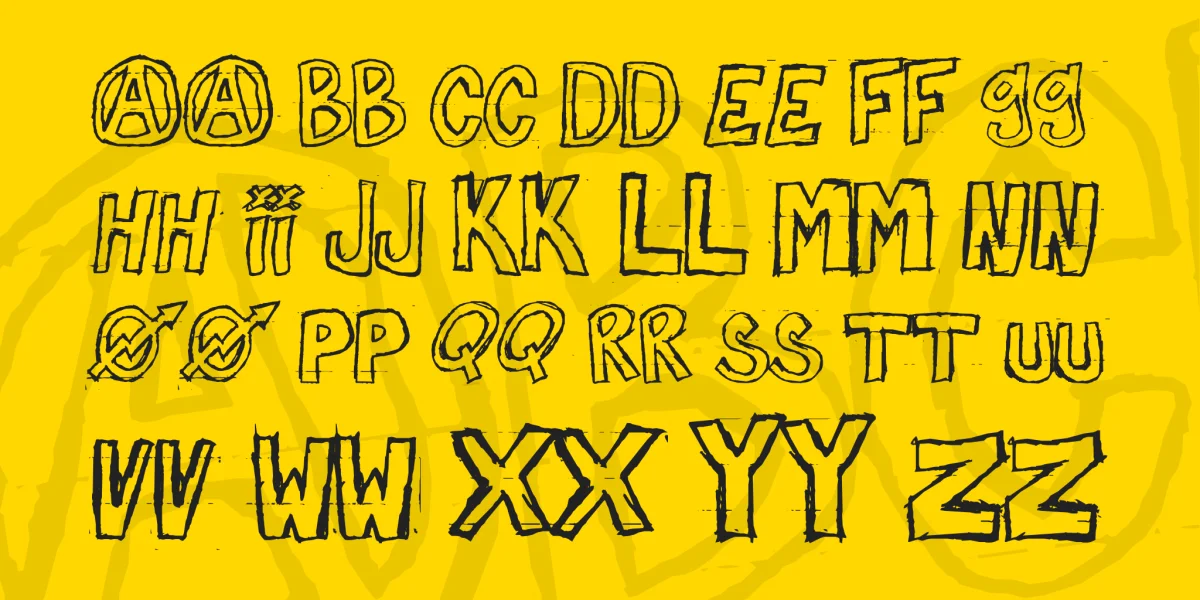 against myself Font preview 3
