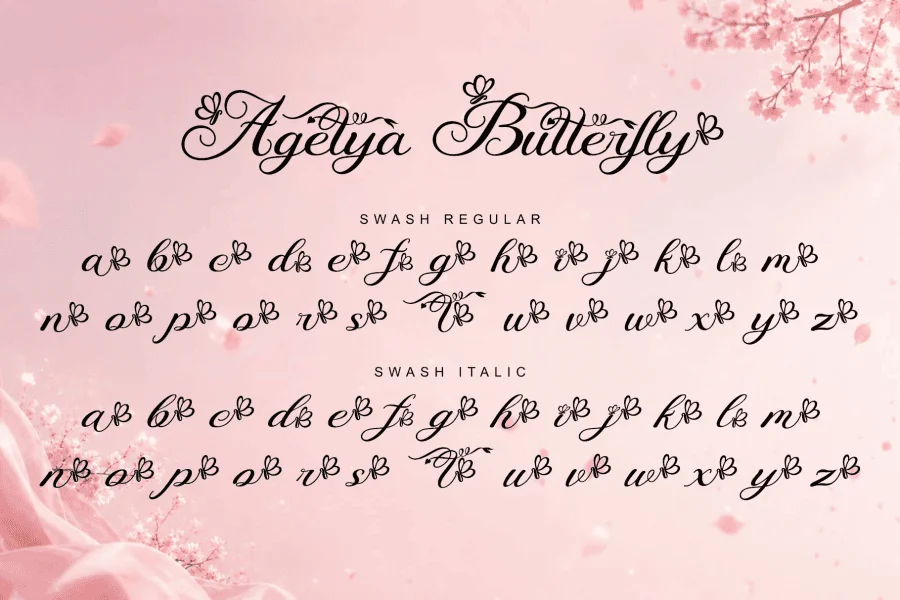 Agetya Butterfly Demo Font Family preview 10