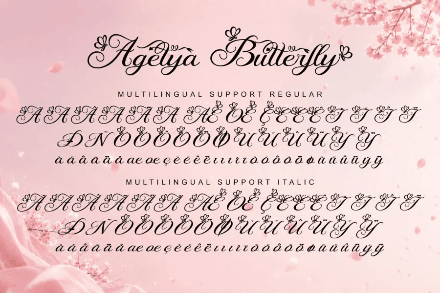 Agetya Butterfly Demo Font Family preview 11