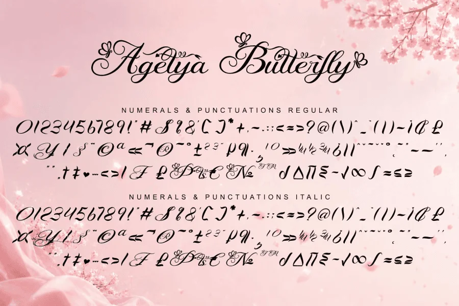 Agetya Butterfly Demo Font Family preview 9