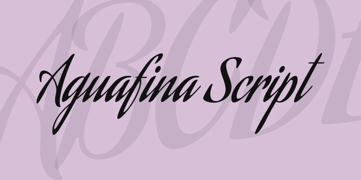Aguafina Script Font