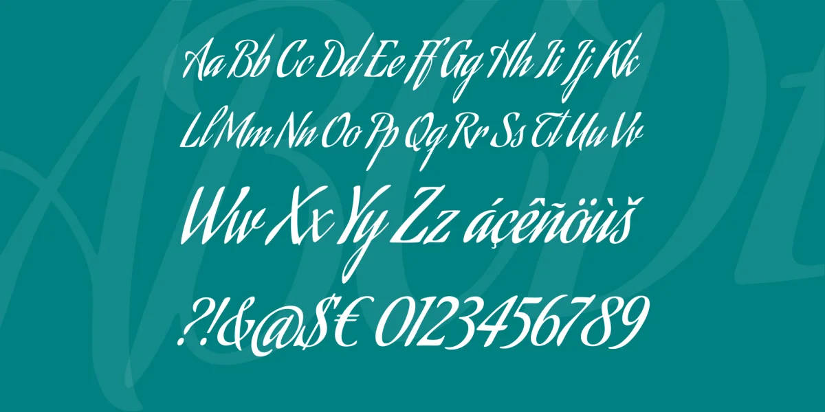 Aguafina Script Font preview 3