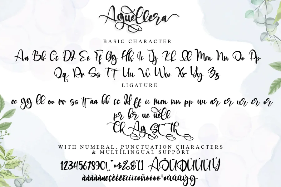 Aguellera Font preview 8