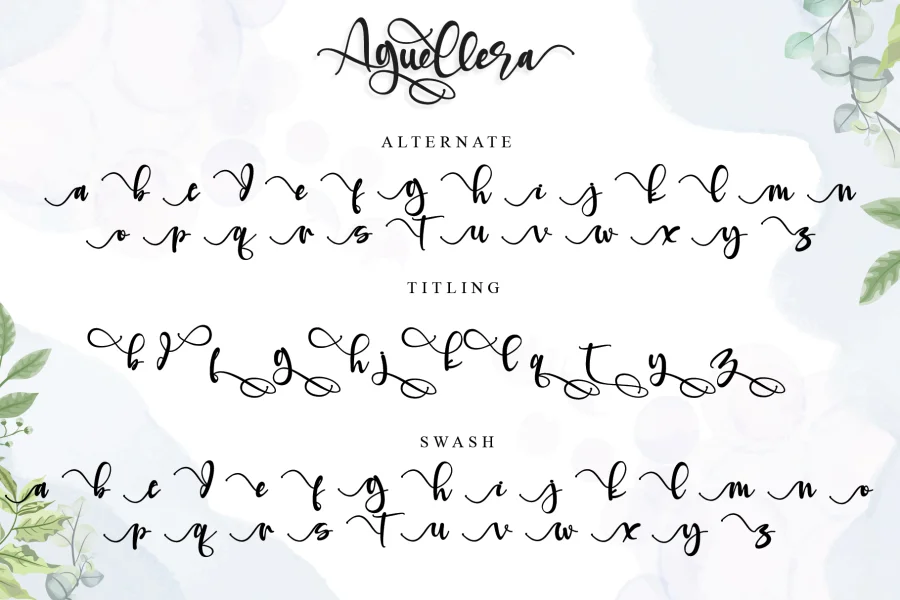 Aguellera Font preview 9