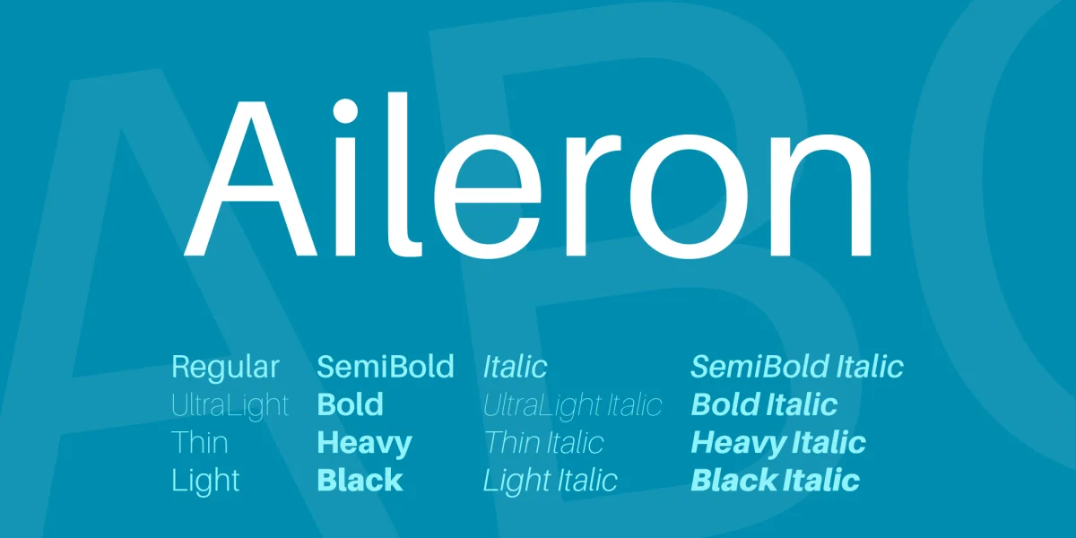 Aileron Font Family preview 4