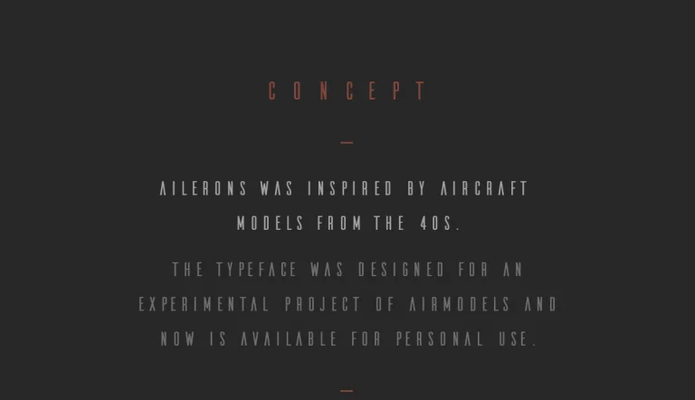 Ailerons Font preview 2