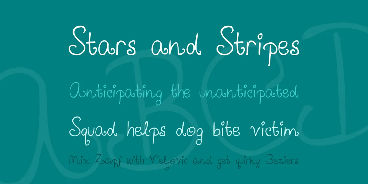Airplanes in the Night Sky Font preview 2