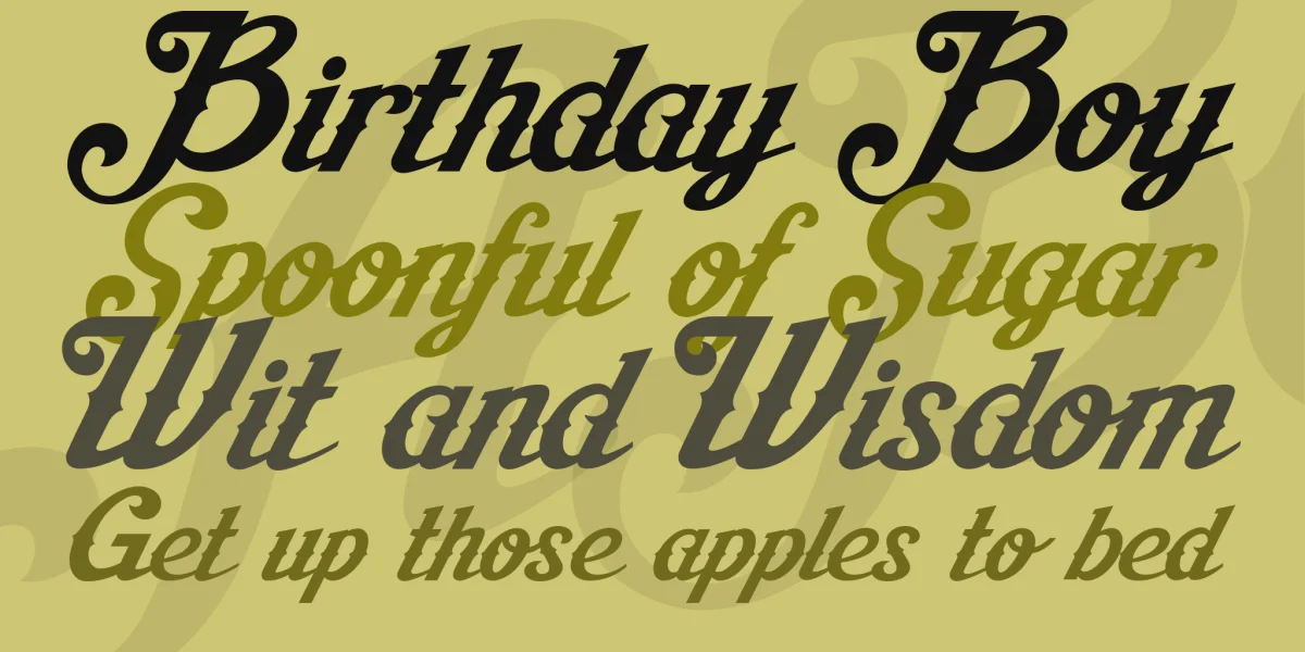 Aisha Script Font preview 2
