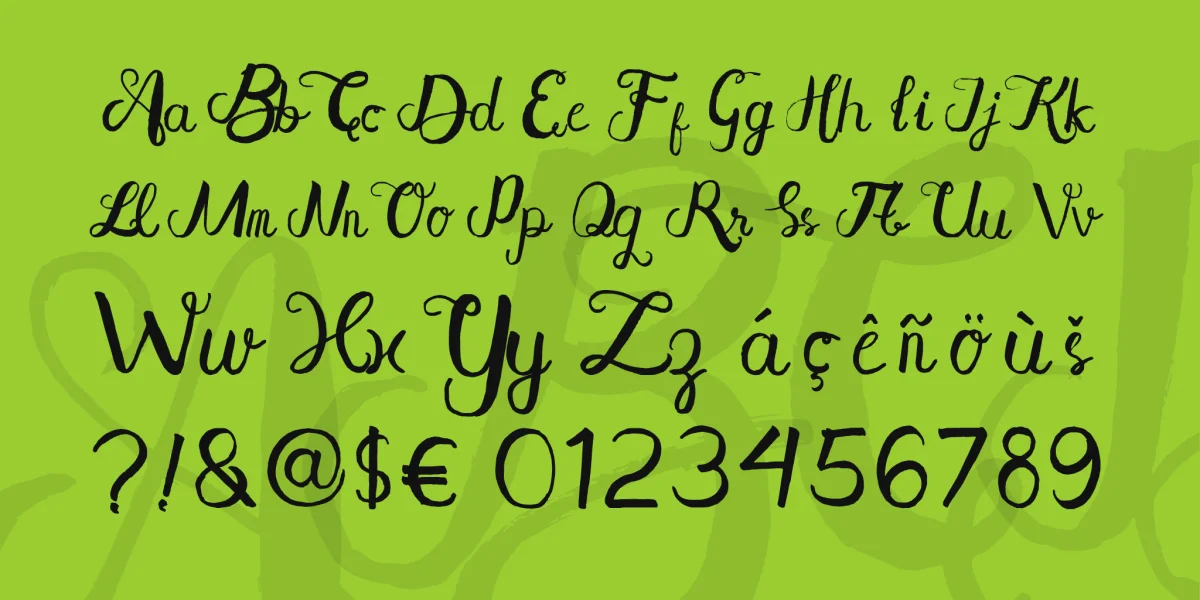 Aisy Khadijah Font Family preview 7