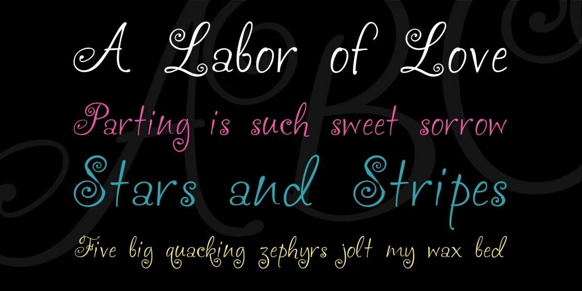 akaFrivolity Font preview 2