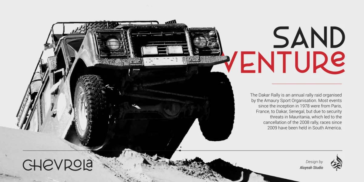 AL_CHEVROLA_PersonalUseOnly Font preview 3