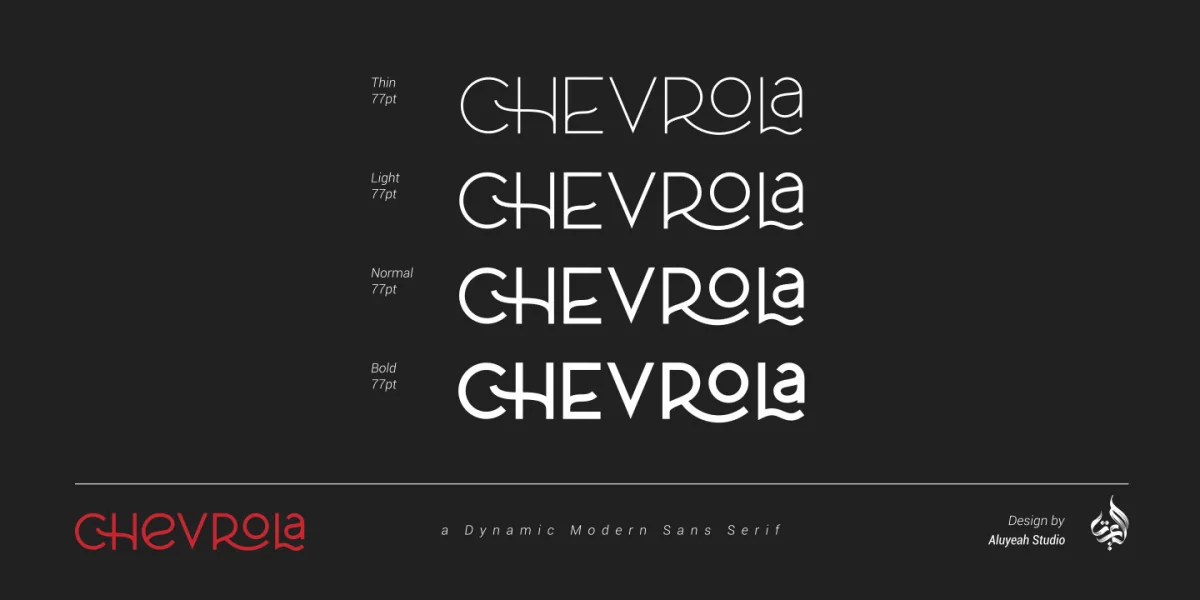 AL_CHEVROLA_PersonalUseOnly Font preview 6