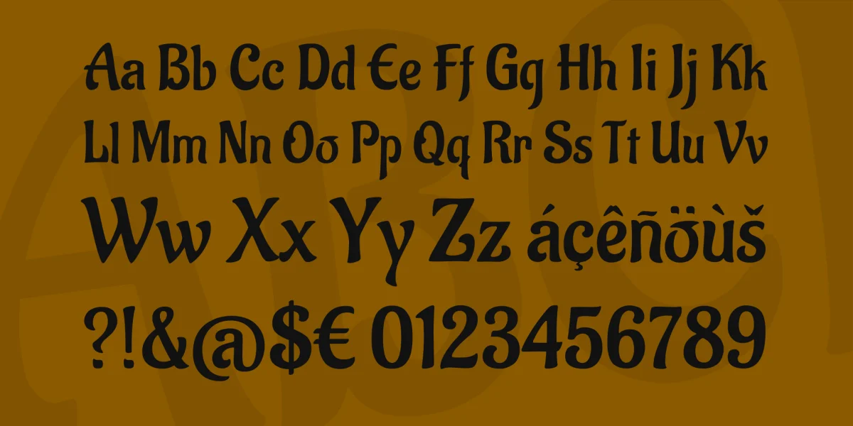 Aladin Font preview 4