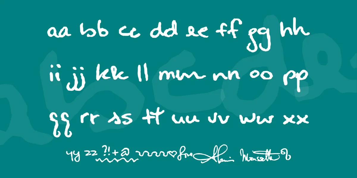 Alanis Hand Font preview 4