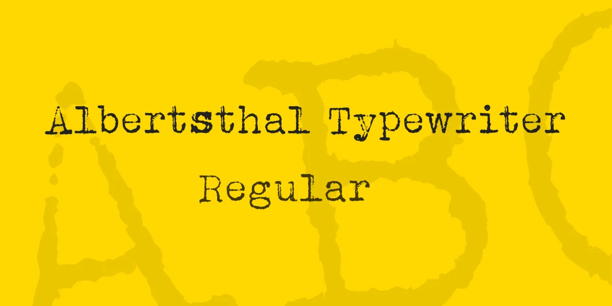 Albertsthal Typewriter Font preview 2
