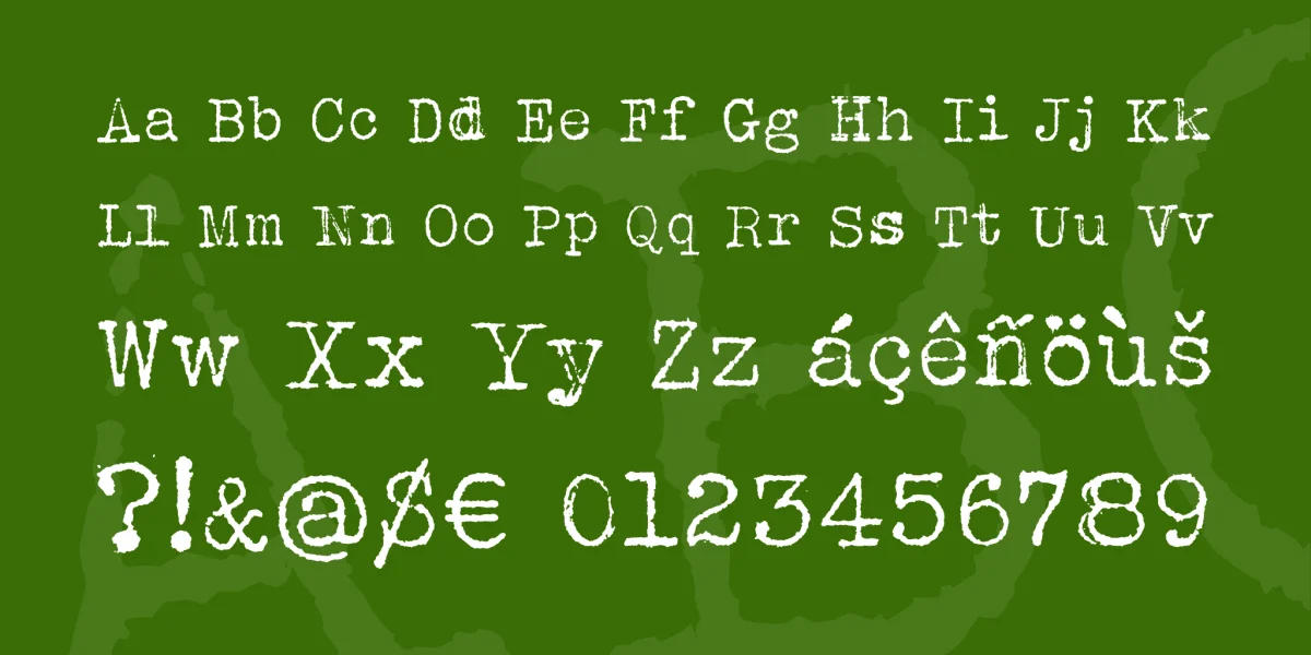 Albertsthal Typewriter Font preview 3