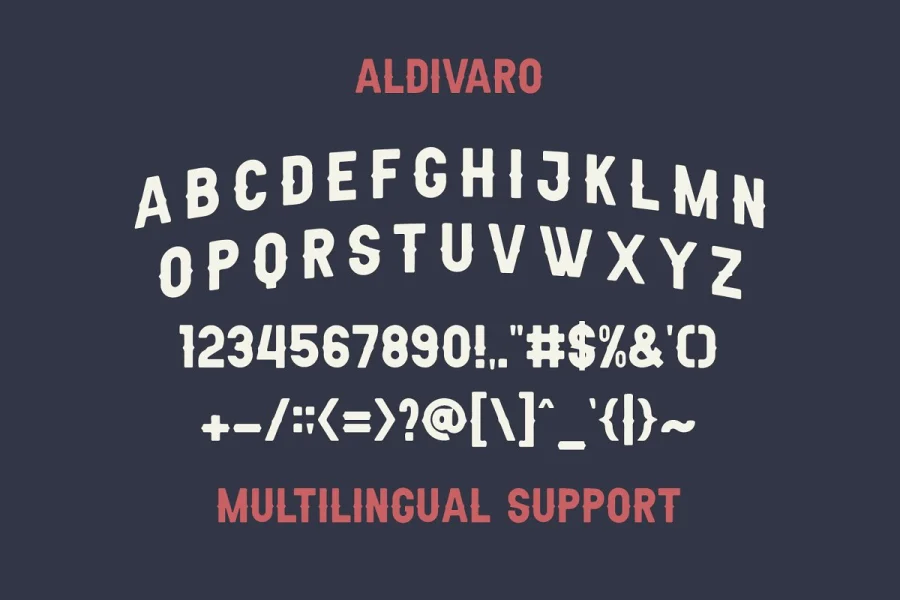 Aldivaro Font Family preview 7