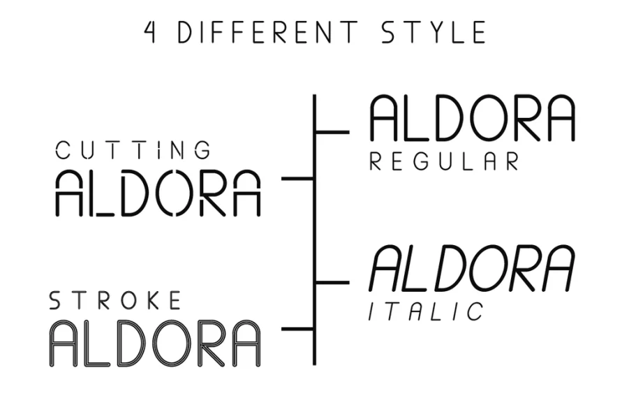 ALDORA DEMO Font Family preview 3