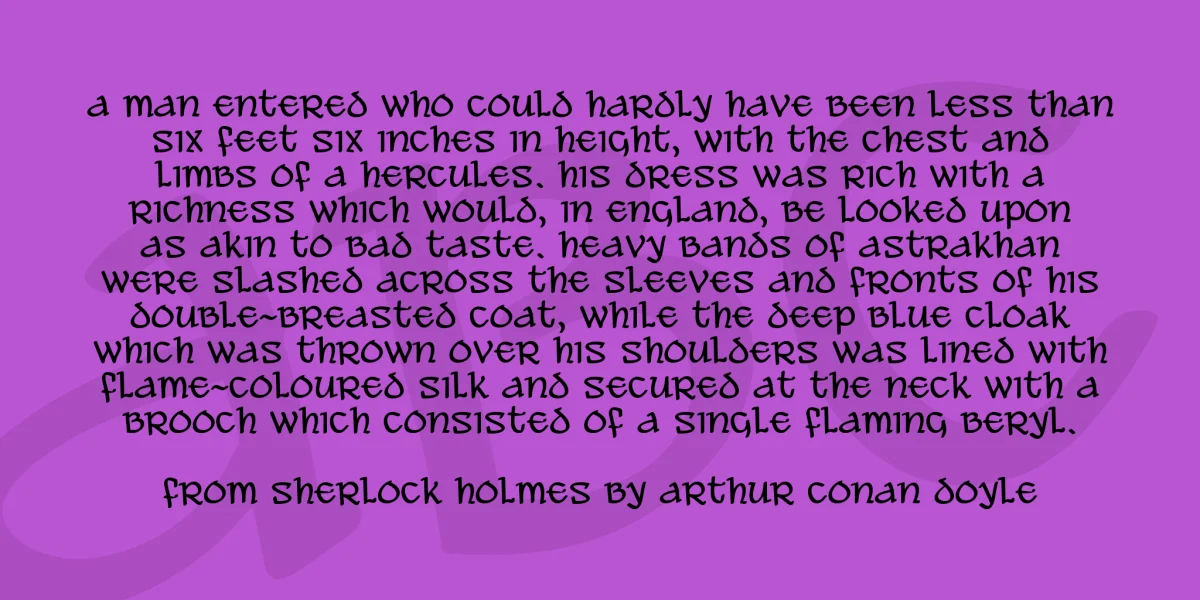 Ale and Wenches BB Font Family preview 3