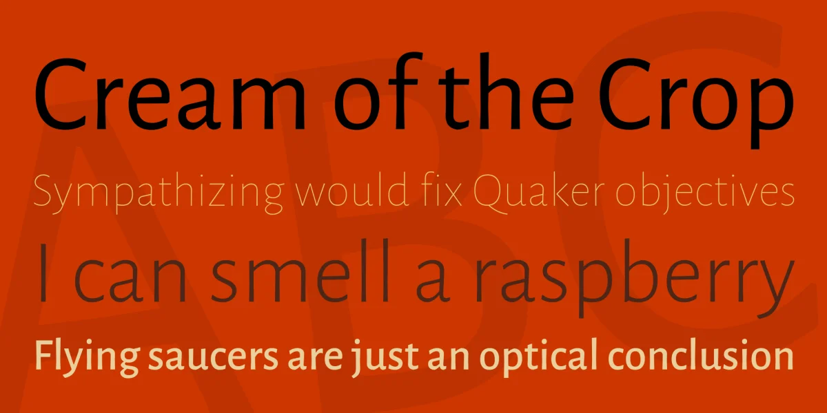 Alegreya Sans Font Family preview 2
