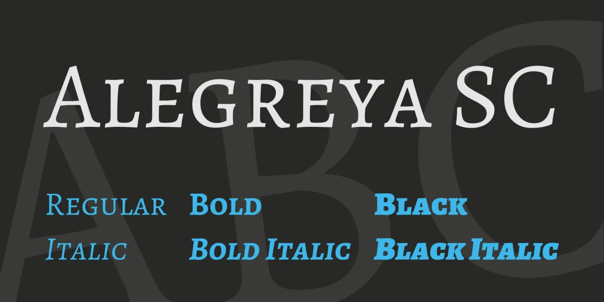 Alegreya SC Font Family