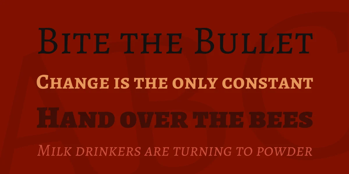 Alegreya SC Font Family preview 2