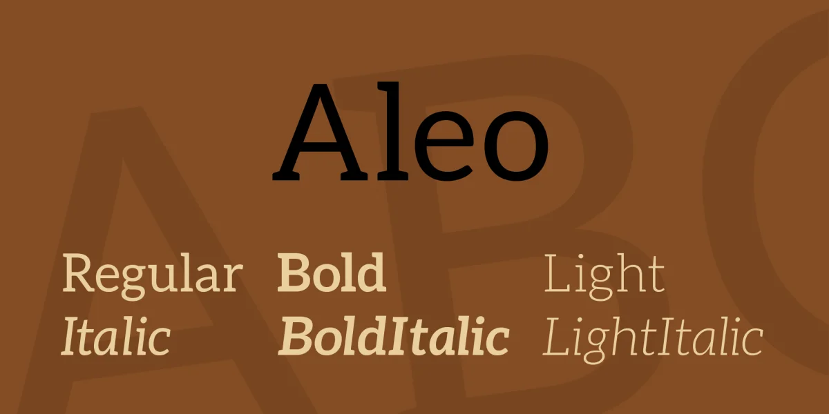 Aleo Font Family preview 3