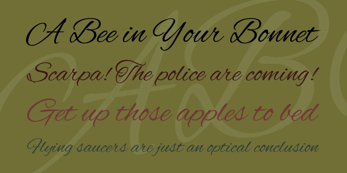 Alex Brush Font preview 2