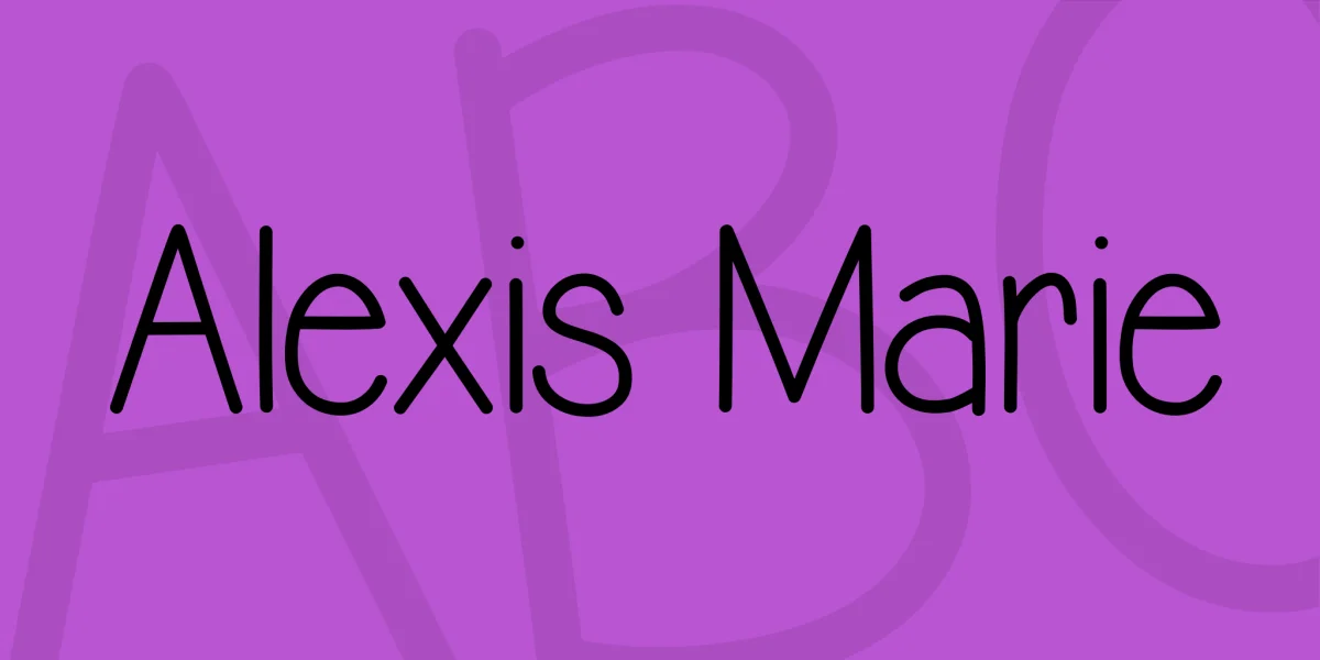 Alexis Marie Font preview 2