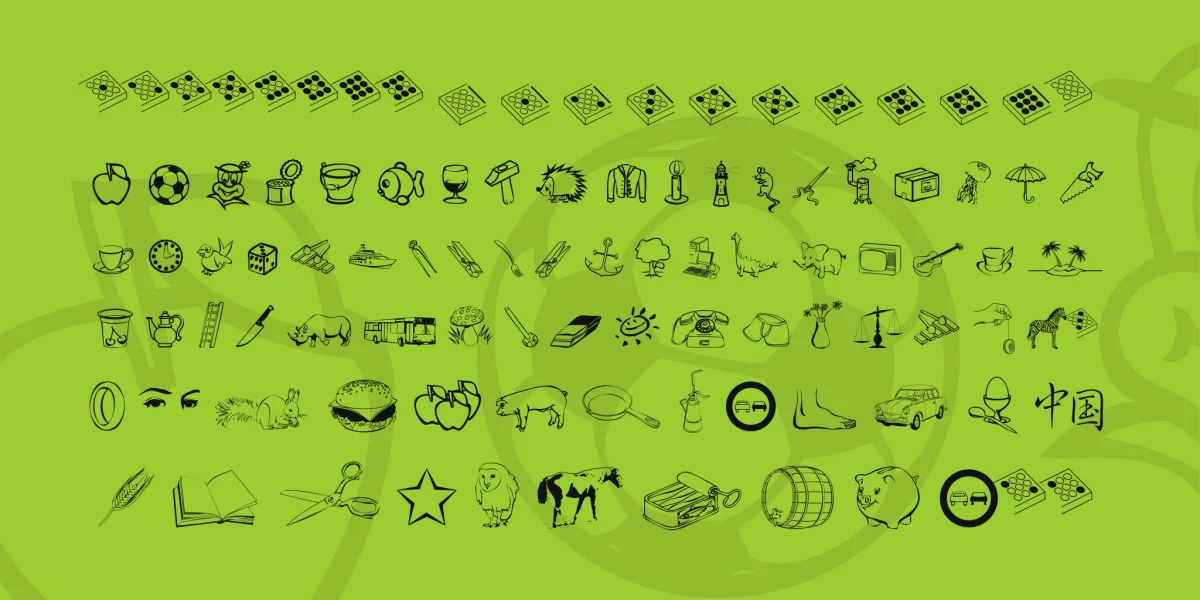 Alfabilder Font preview 2