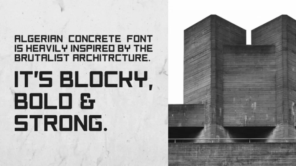 Algerian Concrete Font preview 2
