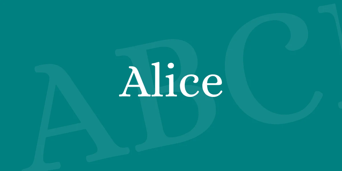 Alice Font