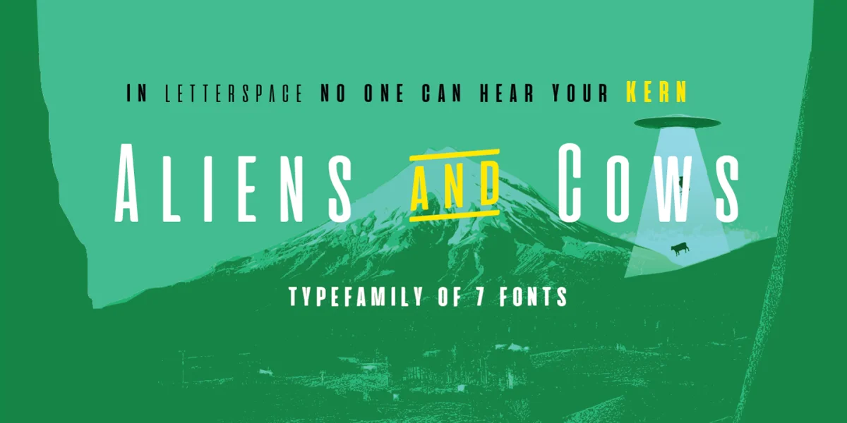 Aliens & cows Font Family