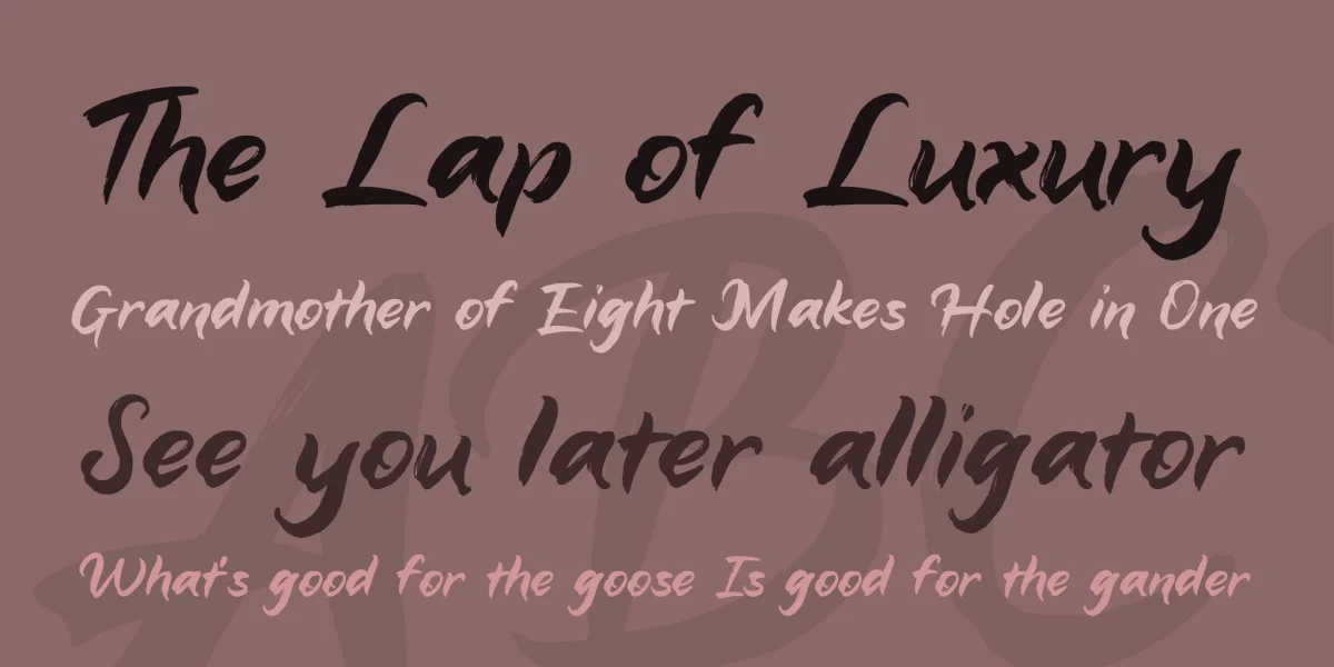 Aligatai Font preview 2