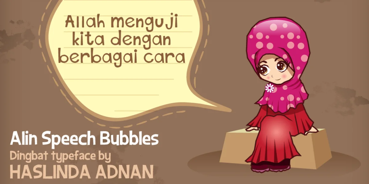 Alin Speech Bubbles Font preview 2