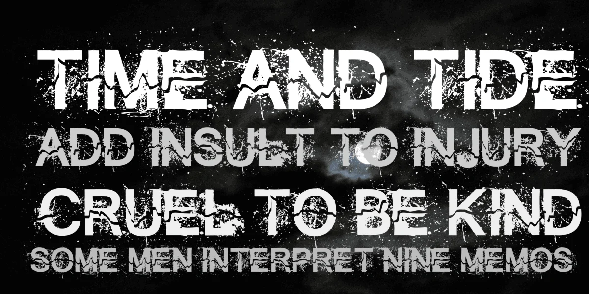 All Cracked Out Font preview 2