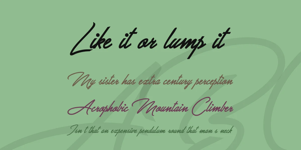 Allegratta Personal Use Font preview 3