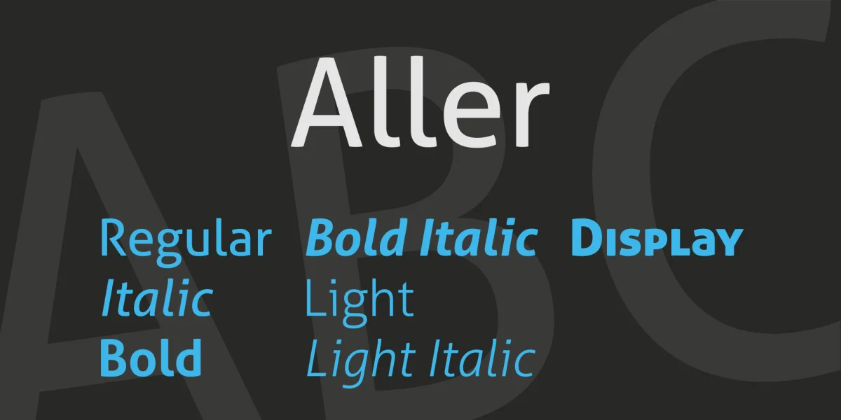 Aller Font Family
