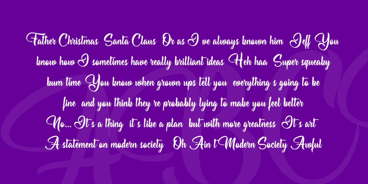 Allessa Personal Use Font preview 4