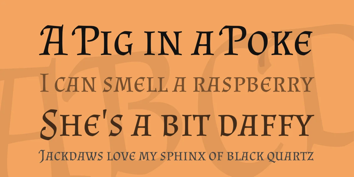 Almendra SC Font preview 2