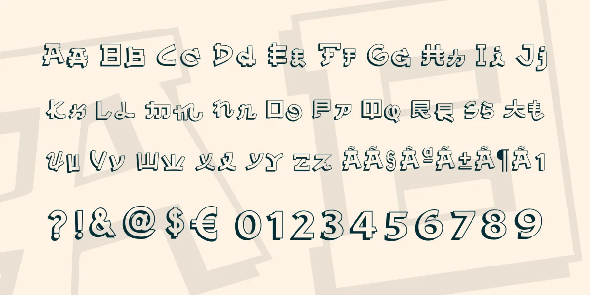Almost Japanese Comic Font preview 3