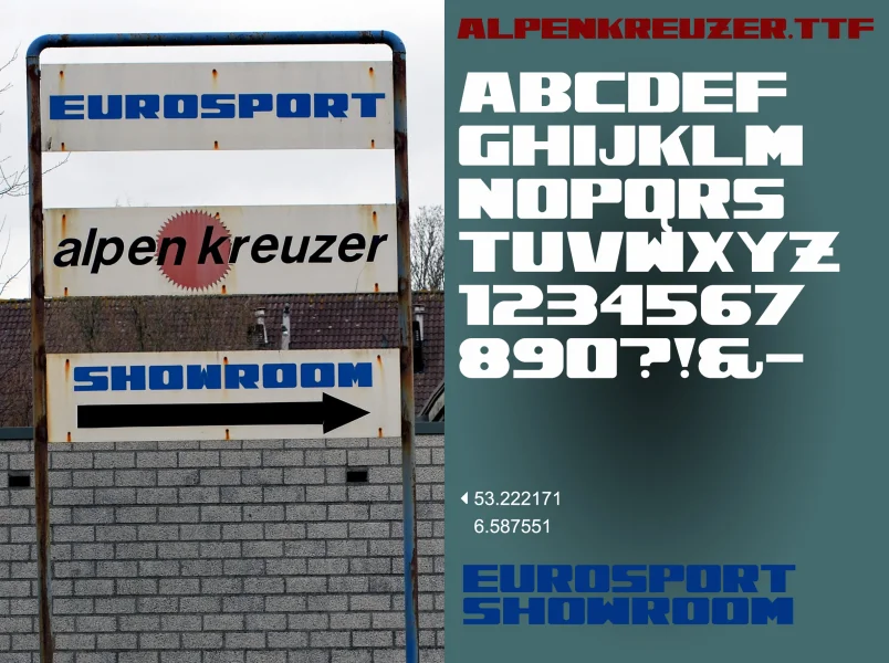 Alpenkreuzer Font preview 3