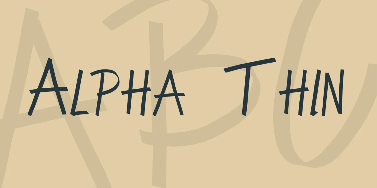 Alpha Thin Font