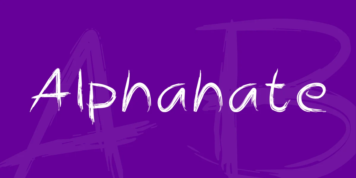 Alphahate Font preview 2