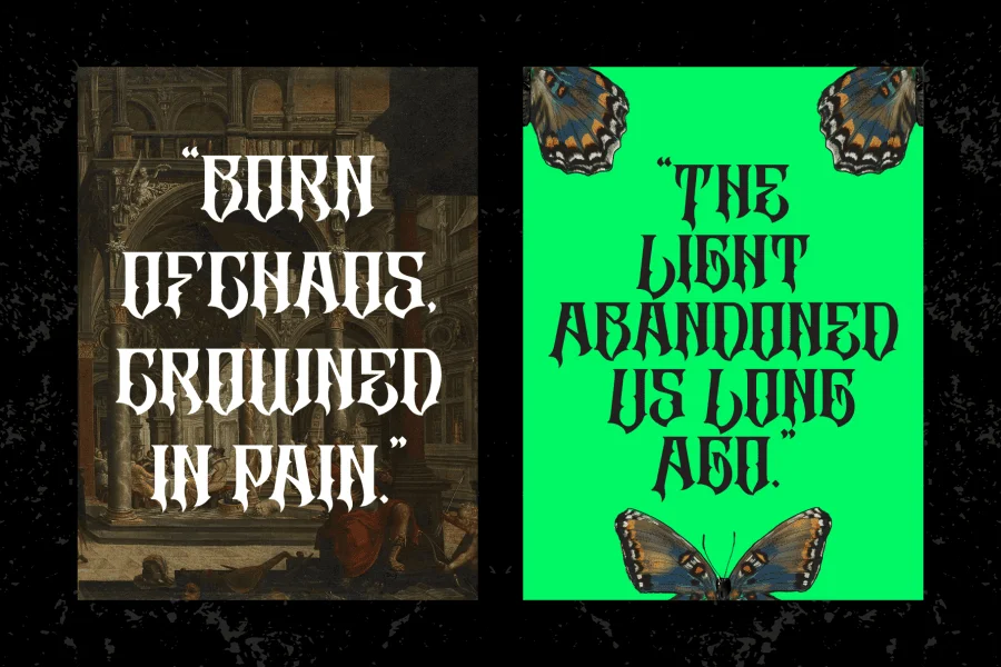 Altar Gothic Demo Font preview 7