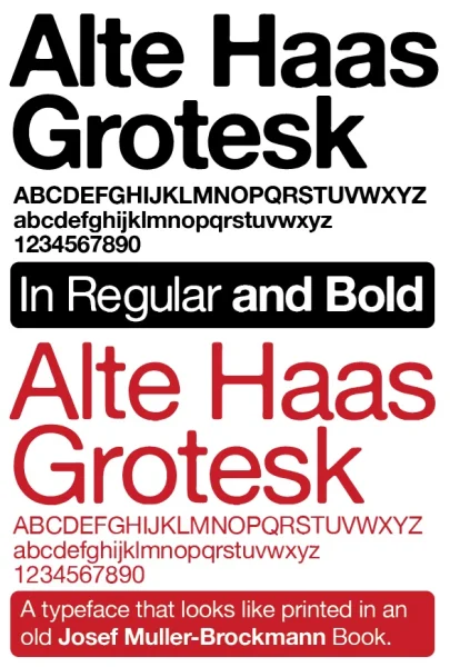 Alte Haas Grotesk Font Family