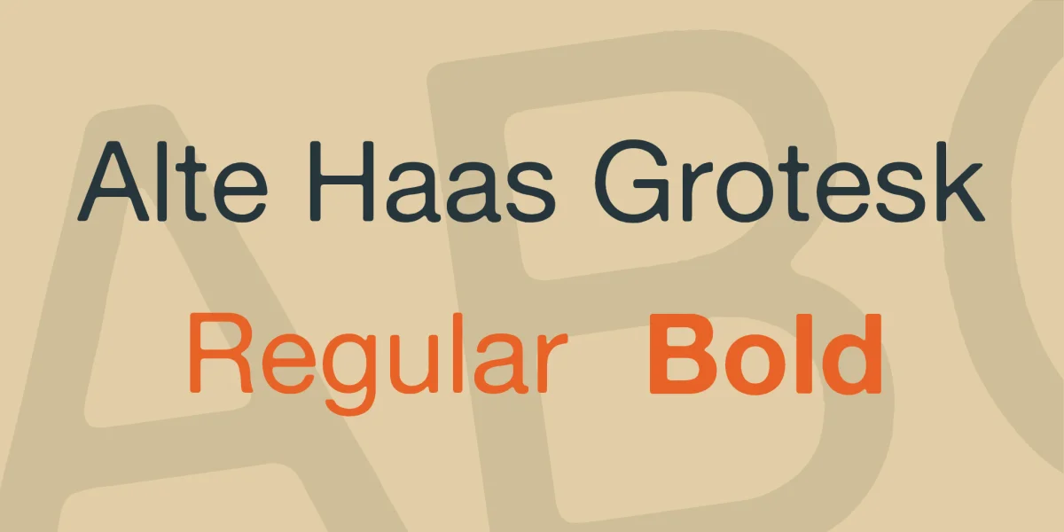 Alte Haas Grotesk Font Family preview 2