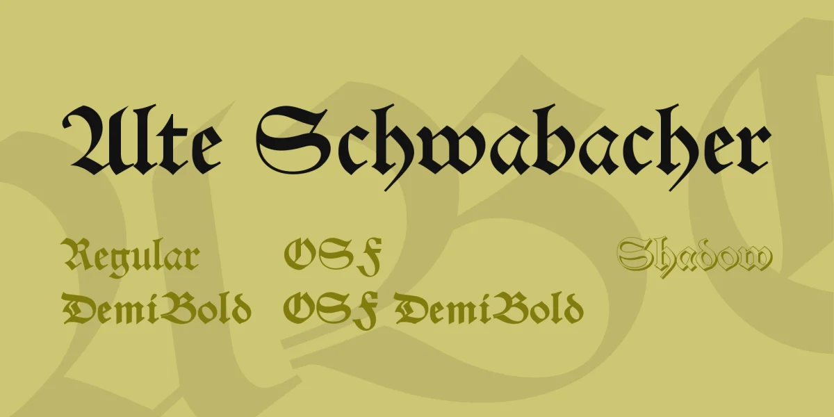 Alte Schwabacher Font Family