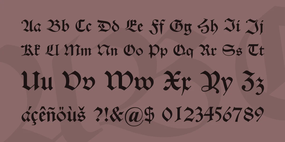 Alte Schwabacher Font Family preview 4